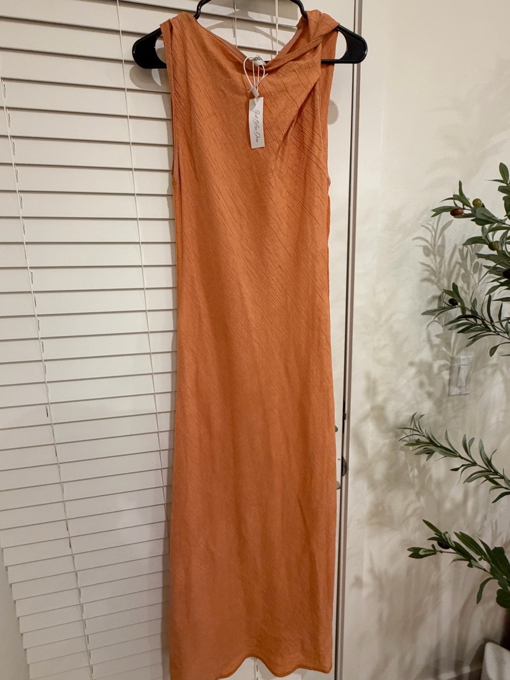Yoomimi Sleeveless Rust Orange Maxi Dress